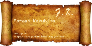 Faragó Kerubina névjegykártya
